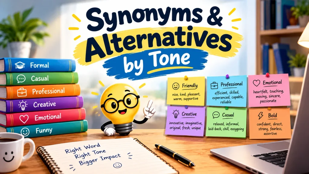 synonym and alternatives by tone