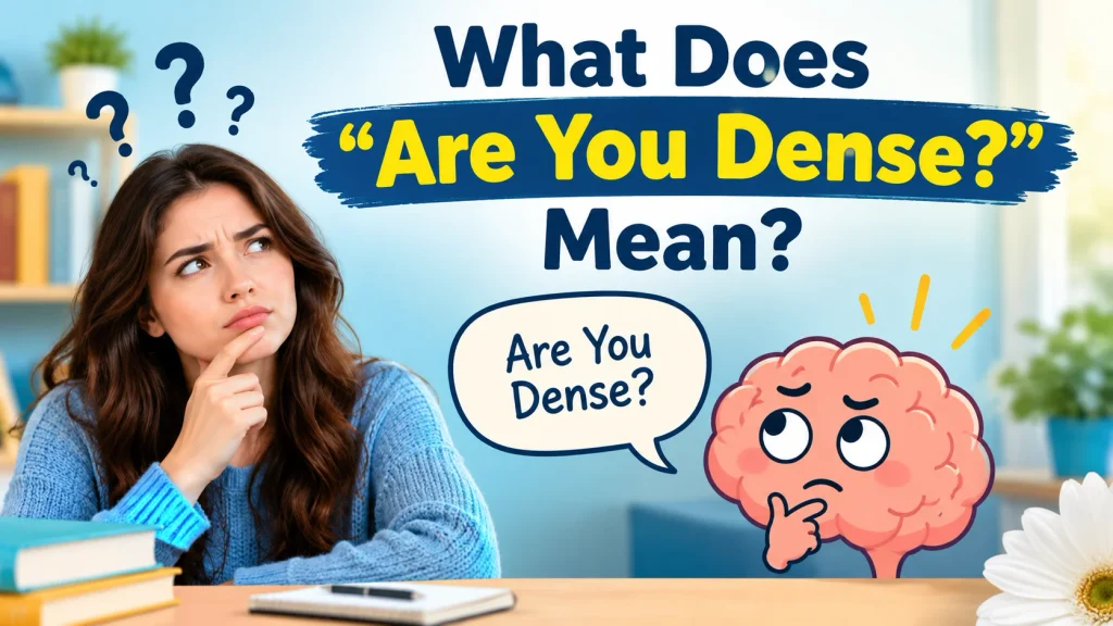 What Does “Are You Dense?” Mean?