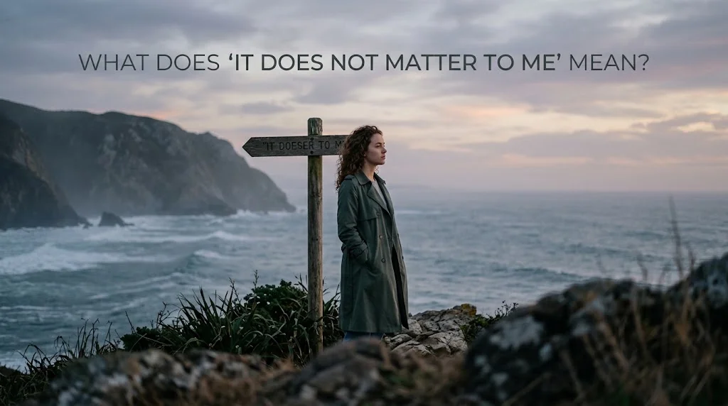 What Does “It Does Not Matter To Me” Mean?