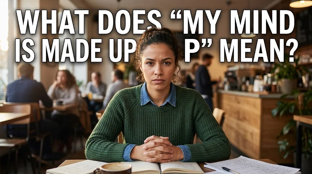 What Does “My Mind Is Made Up” Mean?