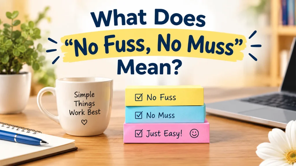 What Does “No Fuss, No Muss” Mean?