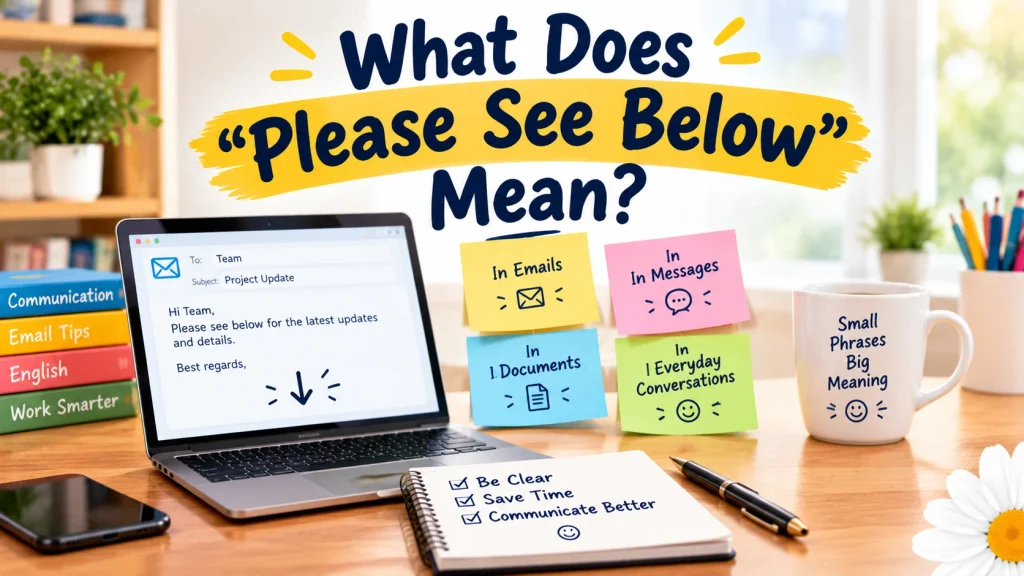 What Does “Please See Below” Mean?