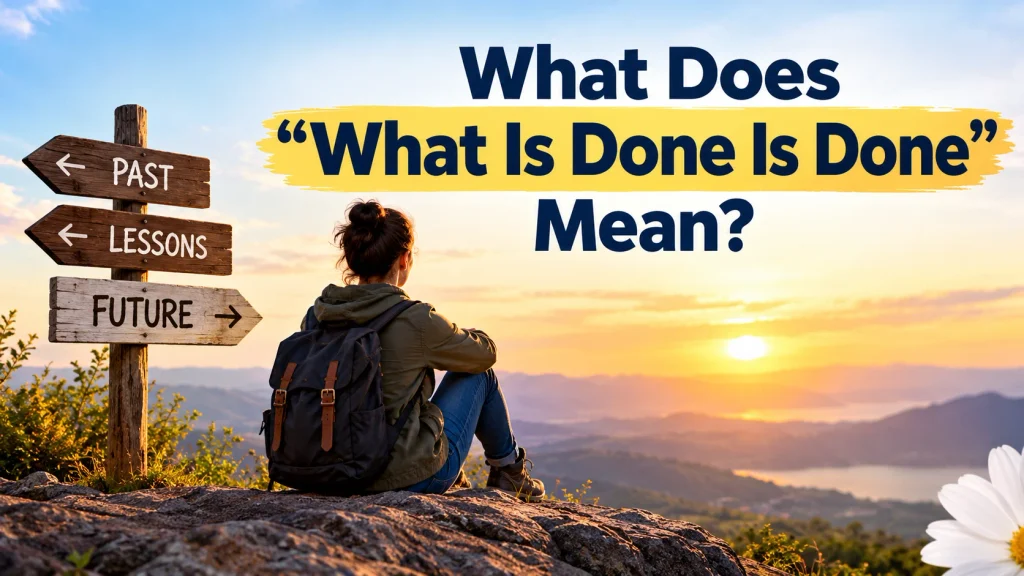 What Does “What Is Done Is Done” Mean?