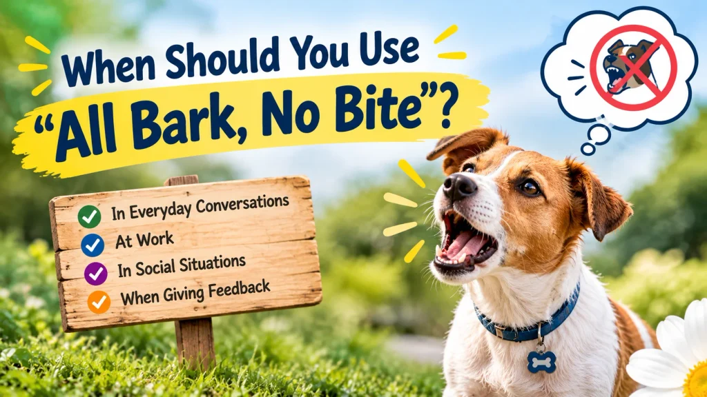 When Should You Use “All Bark, No Bite”?