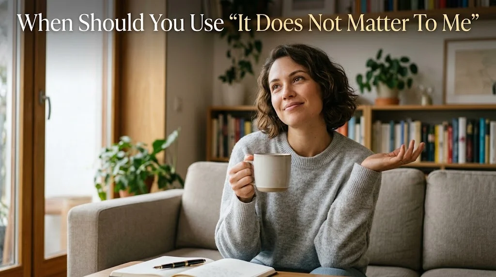 When Should You Use “It Does Not Matter To Me”?